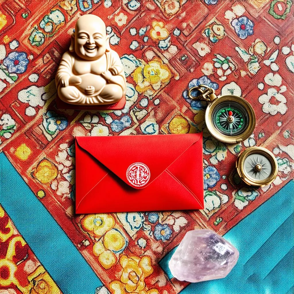 A collection of Feng Shui items for travel